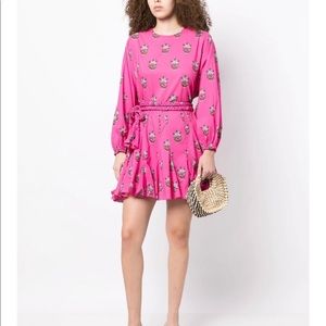 NWT Rhode Ella Dress in Marigold Hot Pink Floral